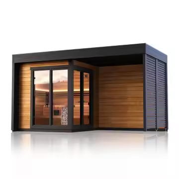 Sauna Sector Canadian Sequoia Outdoor Red Cedar Steam Sauna Room S01150X91