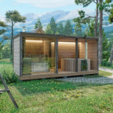 Sauna Sector Canadian Sequoia Outdoor Red Cedar Steam Sauna Room S01150X91