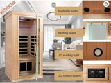 Sauna Sector 1-Person Hemlock Indoor Infrared Sauna Room S01150X6