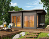 Sauna Sector Outdoor Smart Sauna Cabin with Glass Window S01150X92