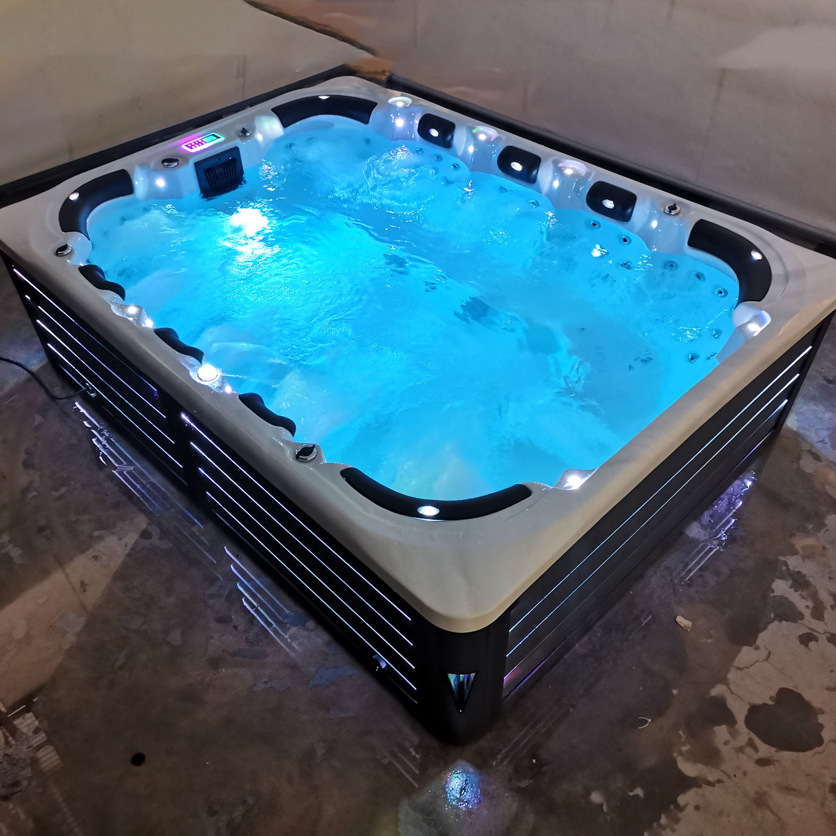 Sauna Sector 12-Person Luxury Outdoor Swim Spa Whirlpool Hot Tub S01150X106