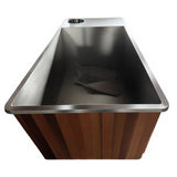 Sauna Sector Wooden Ice Bath Pool with Chiller and Stainless Steel Tub S01150X87