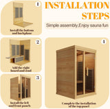 Sauna Sector 2-Person Modern Far Infrared Hemlock Low EMF Sauna S01150X30