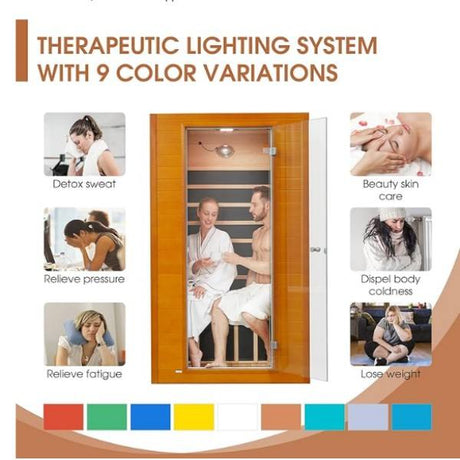 Sauna Sector 2-Person Traditional Hemlock Solid Wood Indoor Sauna Room S01150X17