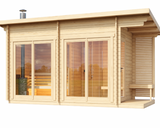 Sauna Sector Outdoor Smart Sauna Cabin with Glass Window S01150X92