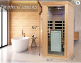 Sauna Sector 1-Person Hemlock Indoor Infrared Sauna Room S01150X6
