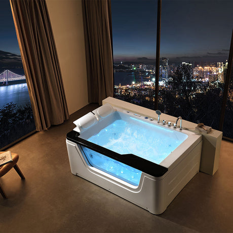 Sauna Sector Luxury 2-Person Thermostatic Hot Tub Spa Whirlpool Bath Tub S01150X66