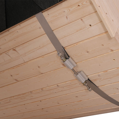 Sauna Sector 4-Person Large Barrel Sauna Room Spruce Wood with Heater S01150X53