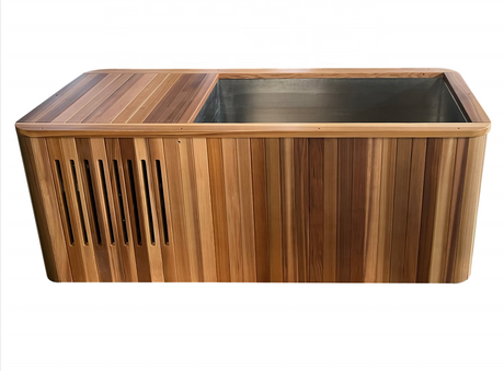 Sauna Sector 2-Person Wooden Ice Bath Cold Plunge Pool with Water Chiller S01150X68