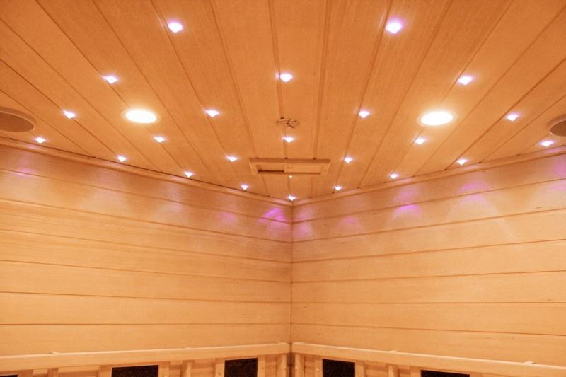 Sauna Sector 4-Person Glass Door Infrared Red Light Sauna S01150X59