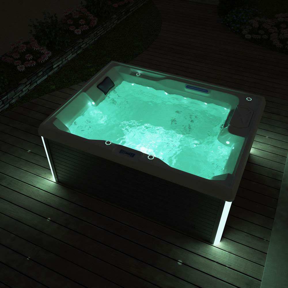 Sauna Sector 3-Person Outdoor Acrylic Massage Spa Hot Tub S01150X116