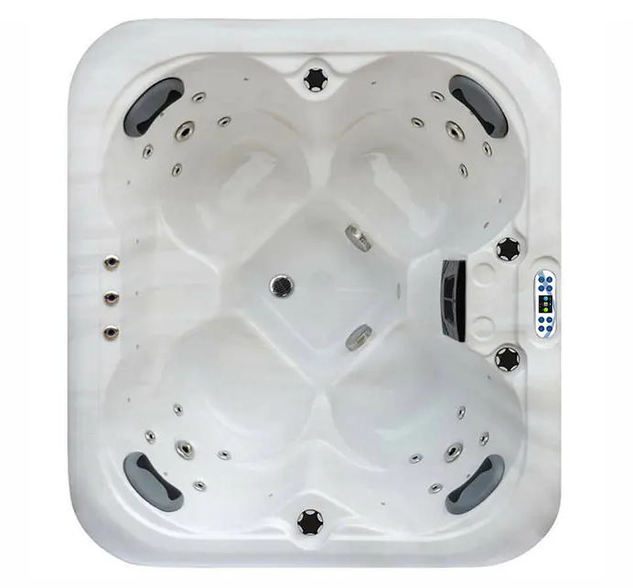 Sauna Sector 4-Person Acrylic Outdoor Spa Hot Tub with Balboa System S01150X120