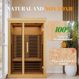 Sauna Sector 2-Person Modern Far Infrared Hemlock Low EMF Sauna S01150X30