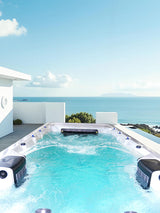 Sauna Sector Large Outdoor Swim Spa Pool with Massage & Constant Temp S01150X84