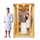 Sauna Sector 2-Person Luxury Indoor Electric Steam Sauna with Stove S01150X1