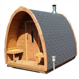 Sauna Sector 4-Person Outdoor Triangle Wooden Electric Sauna Tent with Wet Steam S01150X74