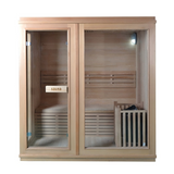 Sauna Sector 2-Person Solid Wood Hemlock Indoor Sauna Room S01150X15