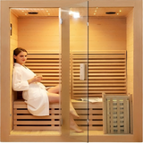 Sauna Sector 2-Person Indoor Dry and Traditional Steam Sauna Room S01150X3