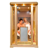 Sauna Sector 2-Person Traditional Hemlock Steam Sauna S01150X18