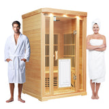 Sauna Sector 2-Person Traditional Hemlock Steam Sauna S01150X18