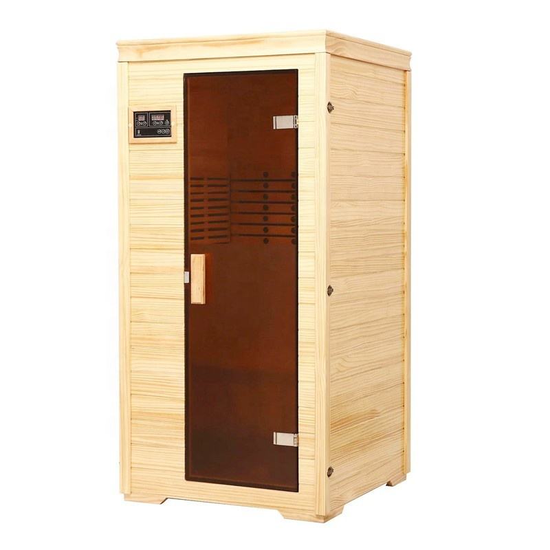 Sauna Sector 1-Person Korean Style Infrared Dry Sauna with Tea Glass S01150X58