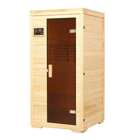 Sauna Sector 1-Person Korean Style Infrared Dry Sauna with Tea Glass S01150X58