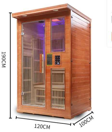 Sauna Sector 2-Person Solid Wood Indoor Far Infrared Therapy Sauna S01150X4
