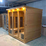 Sauna Sector Glass Hemlock Indoor Steam Sauna with Ozone Cabinet S01150X101