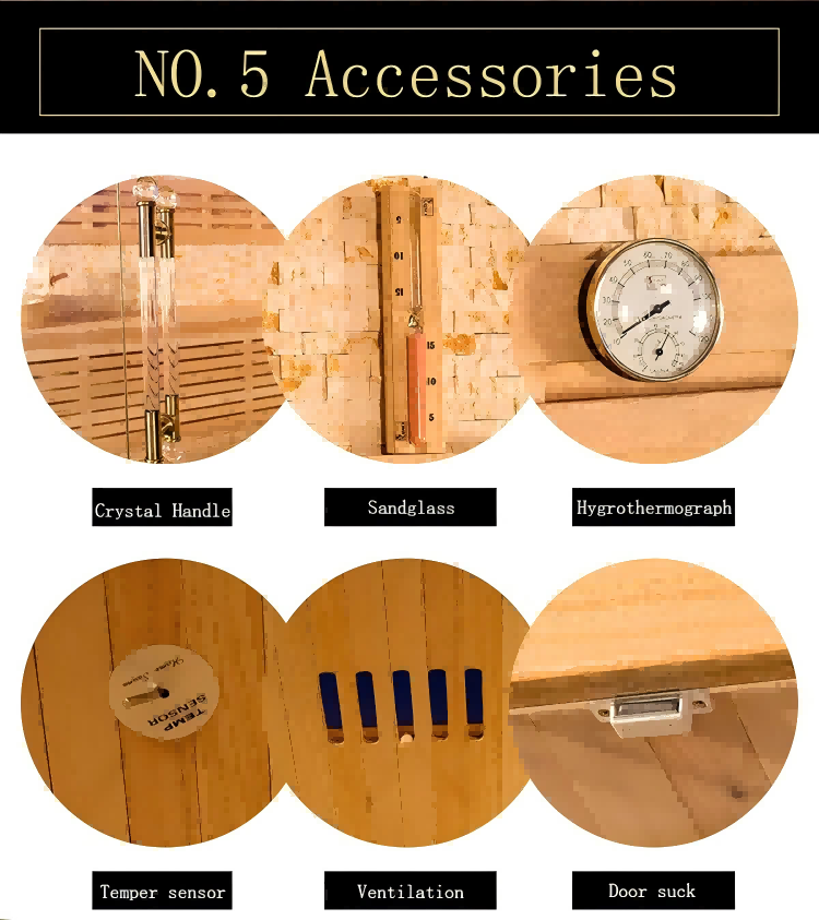 Sauna Sector 2-Person Solid Wood Hemlock Indoor Sauna Room S01150X15