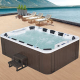Sauna Sector 10-Person Modern Outdoor Whirlpool Hot Tub & Swim Spa S01150X107