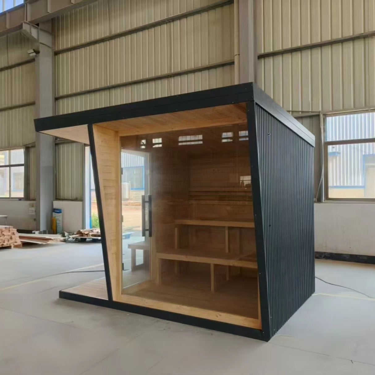 Sauna Sector Outdoor Red Cedar Garden Sauna for 4–6 People Steam Therapy S01150X77