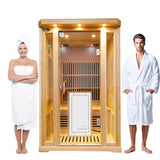 Sauna Sector 2-Person Traditional Hemlock Steam Sauna S01150X18