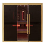 Sauna Sector 6-Person Hybrid Infrared & Traditional Deluxe Sauna Room S01150X54