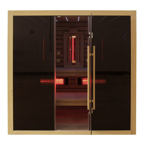 Sauna Sector 6-Person Hybrid Infrared & Traditional Deluxe Sauna Room S01150X54
