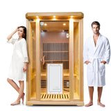 Sauna Sector 2-Person Luxury Indoor Electric Steam Sauna with Stove S01150X1