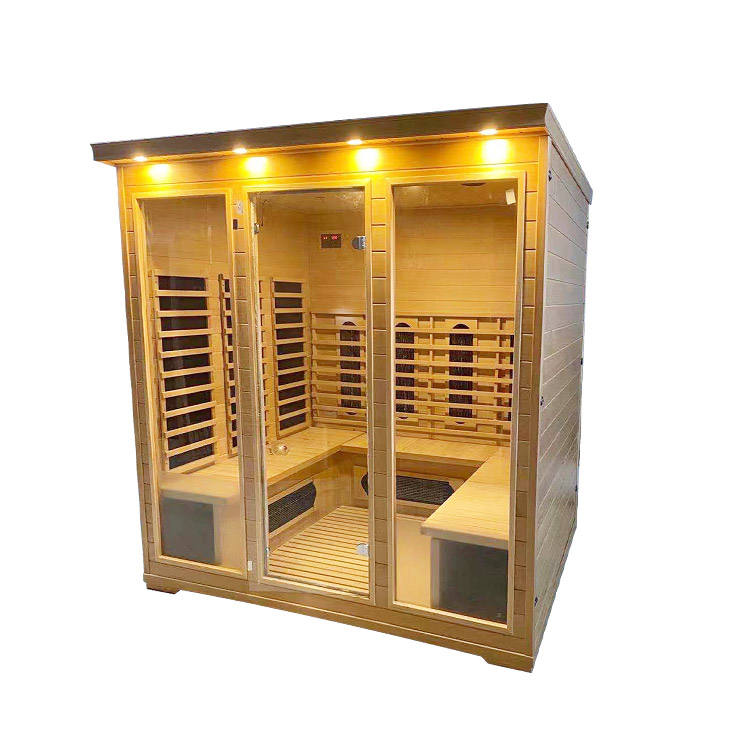 Sauna Sector Glass Hemlock Indoor Steam Sauna with Ozone Cabinet S01150X101