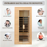 Sauna Sector 1-Person Far Infrared Wooden Home Sauna Room S01150X5