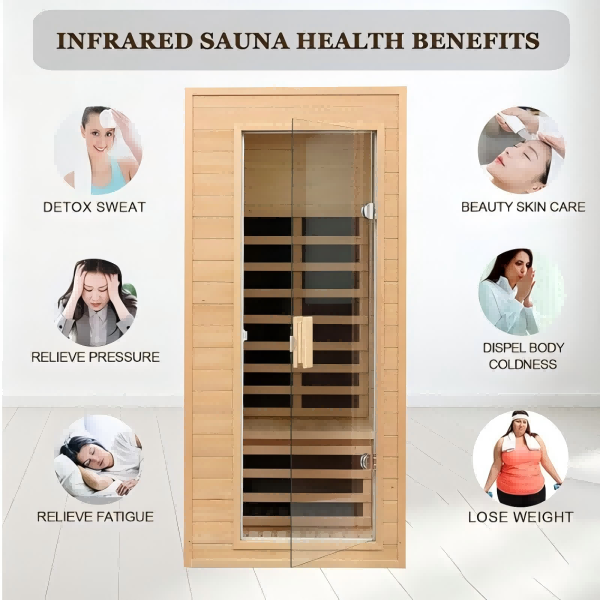 Sauna Sector 1-Person Affordable Far Infrared Sauna Room S01150X26