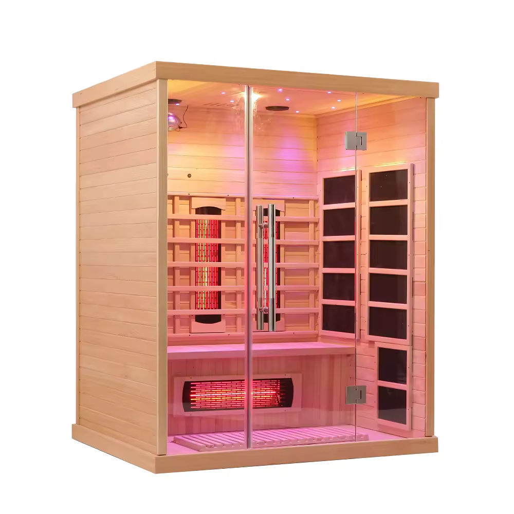 Sauna Sector 2-Person Home Spa Red Light Far Infrared Sauna with Speakers S01150X24