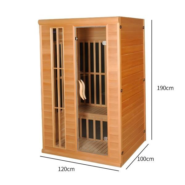 Sauna Sector 2-Person Traditional Hemlock Indoor Solid Wood Sauna Room S01150X8