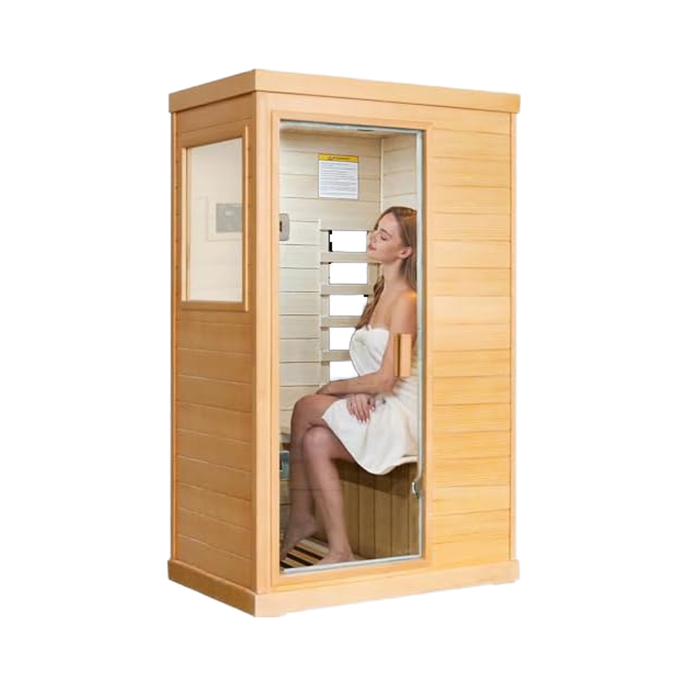 Sauna Sector 3-Person Far Infrared Home Spa Hemlock Wood Sauna S01150X32