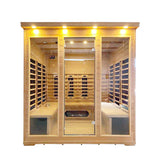 Sauna Sector Glass Hemlock Indoor Steam Sauna with Ozone Cabinet S01150X101
