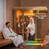 Sauna Sector 2-Person Modern Far Infrared Hemlock Low EMF Sauna S01150X30
