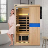 Sauna Sector 2-Person Far Infrared Indoor Sauna Room Solid Wood S01150X19