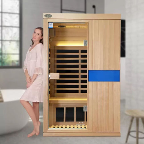 Sauna Sector 2-Person Far Infrared Indoor Sauna Room Solid Wood S01150X19