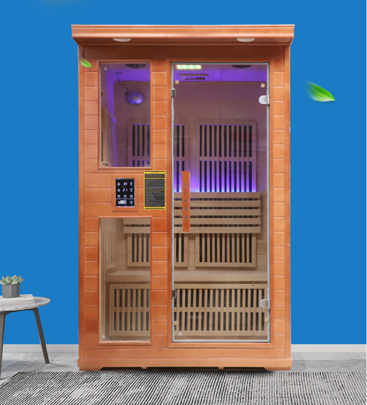 Sauna Sector 2-Person Solid Wood Indoor Far Infrared Therapy Sauna S01150X4
