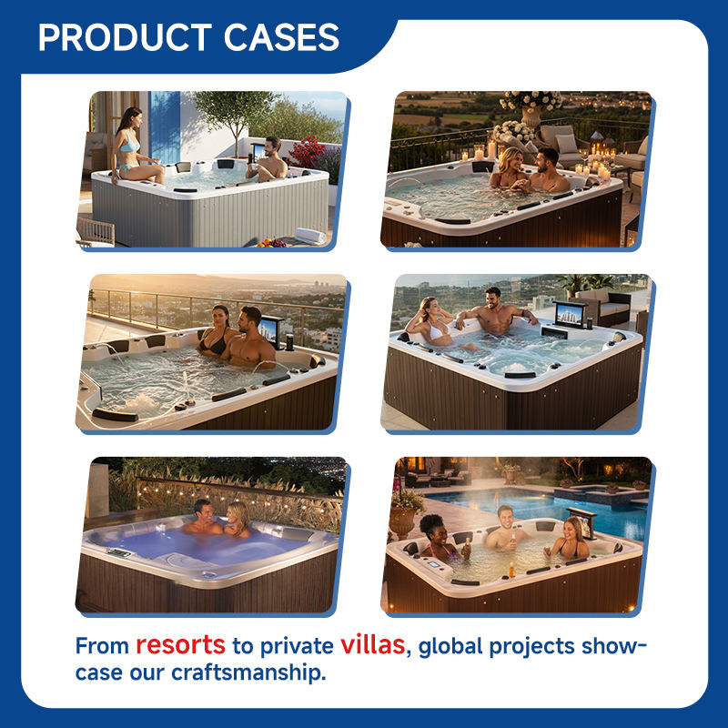 Sauna Sector 10-Person Modern Outdoor Whirlpool Hot Tub & Swim Spa S01150X107