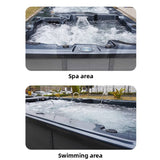 Sauna Sector Infinity Luxury Acrylic Hot Tub and Swim Spa Pool Combo S01150X83