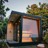 Sauna Sector 4-Person Modern Solid Wood Outdoor Sauna with Double-Layer Stool S01150X99