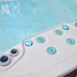 Sauna Sector 6-Person Round Hot Tub Indoor and Outdoor Massage Heating Spa S01150X65